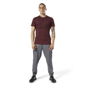 Reebok Training Essentials Marble Melange T Shirt Herren - Bordeaux - DE 271-BOR